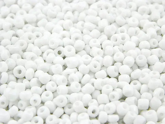 Perles de rocailles  4 mm - Blanc opaque - 20g  Ma Boutique de Perles