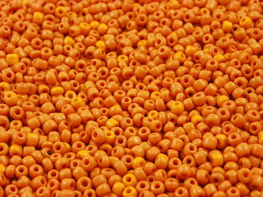 Perles de rocailles  4 mm - Orange opaque - 20g  Ma Boutique de Perles