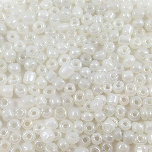 Perles de rocailles 4 mm - Blanc nacré - 20g  Ma Boutique de Perles