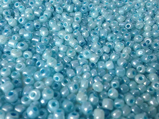 Perles de rocailles 4 mm - Turquoise nacré - 20g  Ma Boutique de Perles