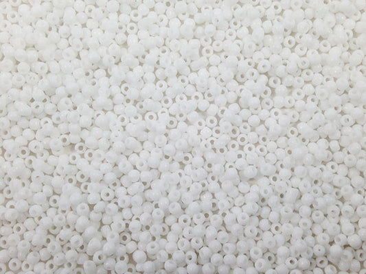 Perles de rocailles 2 mm - Blanc opaque - 20g  Ma Boutique de Perles