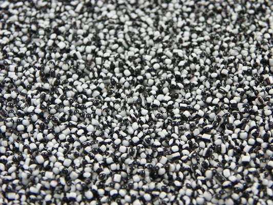 Perles de rocailles 2 mm - Bicolore blanc noir - 20g  Ma Boutique de Perles