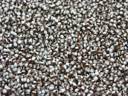 Perles de rocailles 2 mm - Bicolore marron beige - 20g  Ma Boutique de Perles