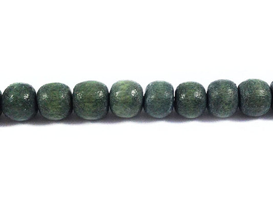 Perles en bois - Gris vert mat - 6 mm - x 12  Ma Boutique de Perles