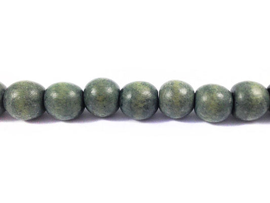 Perles en bois - Gris vert mat - 8 mm - x 10  Ma Boutique de Perles