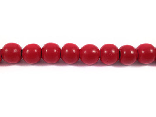 Perles en bois - Rouge brillant - 8 mm - x 10  Ma Boutique de Perles