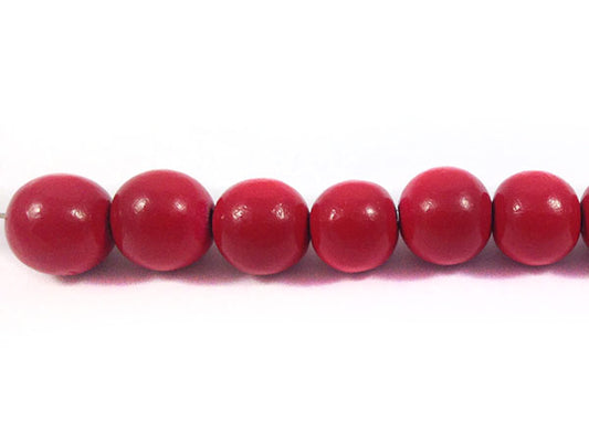 Perles en bois - Rouge brillant - 10 mm - x 10  Ma Boutique de Perles