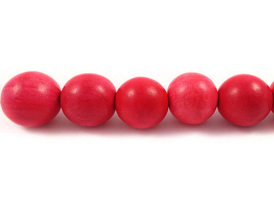 Perles en bois - Rouge mat - 15 mm - x 4  Ma Boutique de Perles