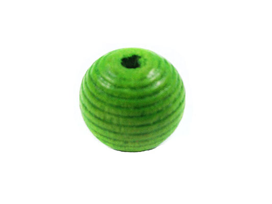 Perle en bois 20 mm - Vert - x 1  Ma Boutique de Perles