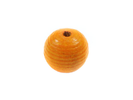 Perle en bois 20 mm - Orange - x 1  Ma Boutique de Perles