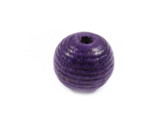 Perle en bois 20 mm - Violet - x 1  Ma Boutique de Perles