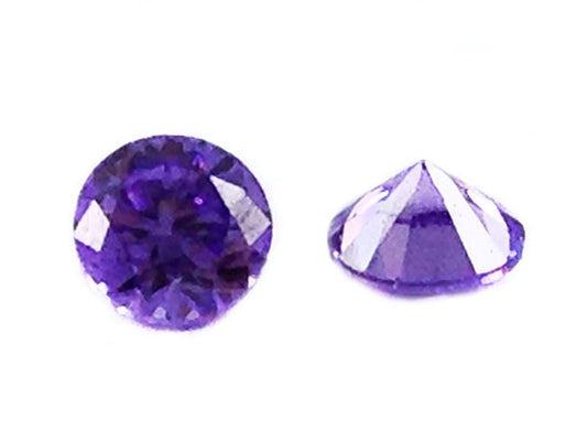 Cabochons zirconium grade A - Violets - 3 mm - x 10  Ma Boutique de Perles