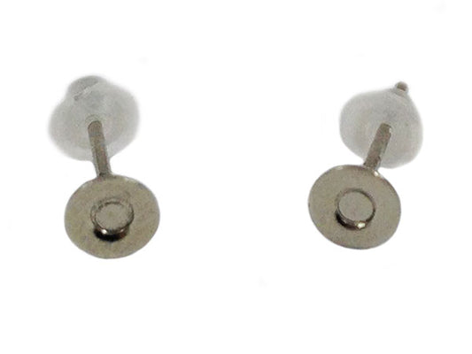 Clous d'oreilles support à coller 4 mm - x 8  Ma Boutique de Perles