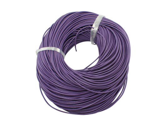 Cordon en cuir rond - Violet - 2 mm - X 2 mètres  Ma Boutique de Perles