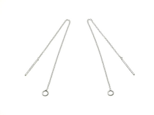 Chaînettes d'oreilles  - 85 mm - Argent 925 - x 2  Ma Boutique de Perles