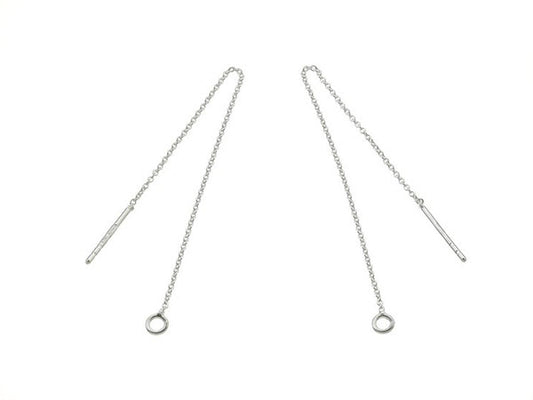 Chaînettes d'oreilles  - 85 mm - Argent 925 - x 2  Ma Boutique de Perles